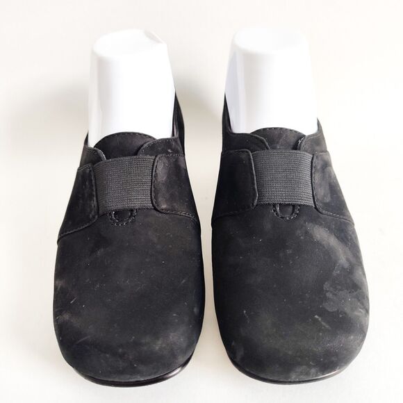 Josef Seibel Black Suede Leather Slip On Hidden Wedge Loafer Womens Size 39 / 8 - Picture 5 of 11